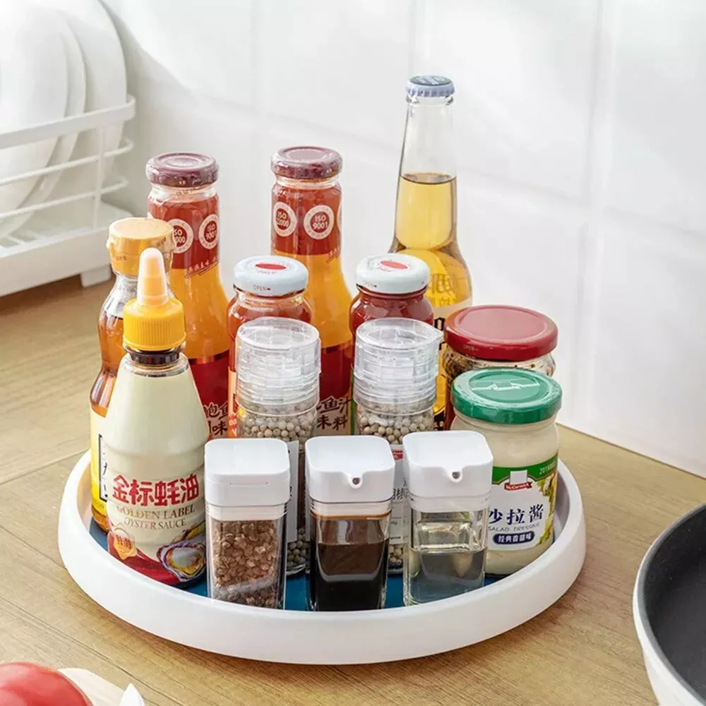 s-l1600-2025-07-22T121814.791 40-Spinning Organizer Rotating Tray 1-Tier Spice Rack Round Shelf Condiment Storage RRP £559 - Image 1